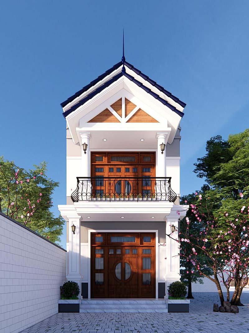 Mẫu nhà mái Thái 2 tầng đẹp, mang đậm nét truyền thống