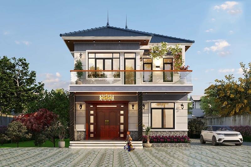 Mẫu nhà 1 trệt 1 lầu 8x15m hiện đại, đẹp, được nhiều người ưa chuộng hiện nay