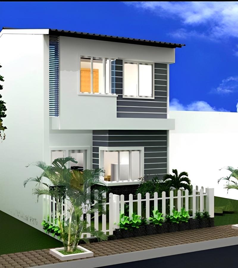 Mẫu nhà 1 trệt 1 lầu mái tôn đẹp, tiết kiệm chi phí