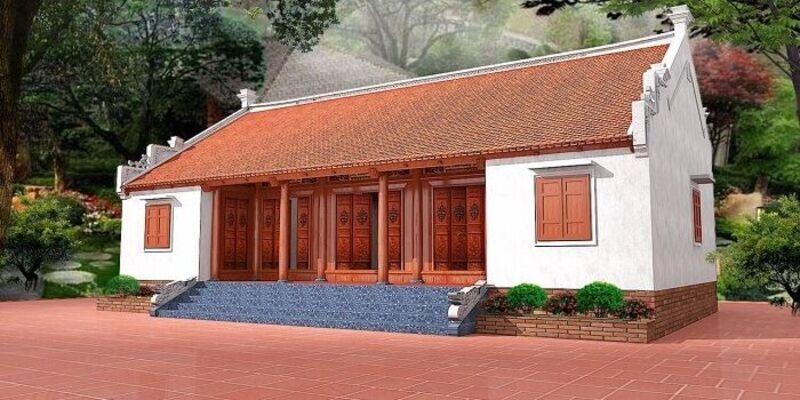 Mẫu thiết kế nhà 3 gian 2 chái truyền thống thường gắn liền với hình ảnh làng quê Bắc Bộ xưa