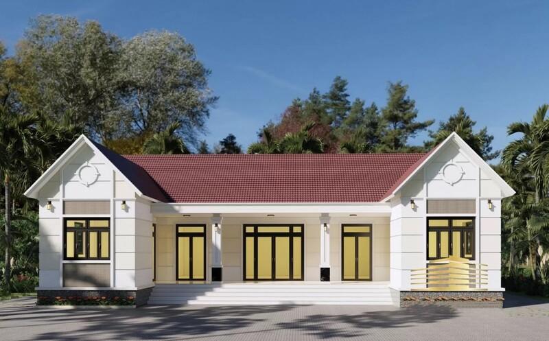 Mẫu nhà 3 gian miền Bắc thiết kế hiện đại nhưng vẫn lưu giữ nét đẹp truyền thống và giá trị văn hóa gia đình