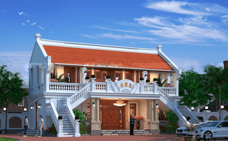 Thiết kế nhà gỗ 3 gian kết hợp nhà ở mang đến sự hài hòa giữa không gian truyền thống và tiện nghi hiện đại