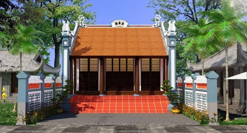 Thiết kế nhà gỗ 3 gian 8 cột thể hiện sự chắc chắn và tinh tế trong từng chi tiết 