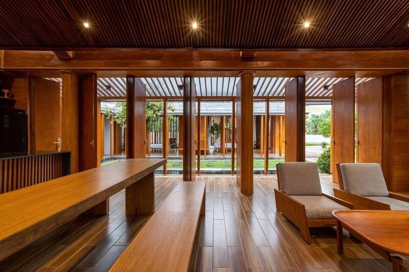 Thiết kế nhà gỗ 3 gian hiện đại với nội thất cách tân cùng thiết kế mở