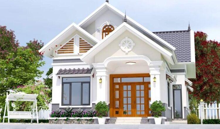 Mẫu nhà cấp 4 4 phòng ngủ 400 triệu đẹp với các gam màu sắc tươi sáng, nổi bật