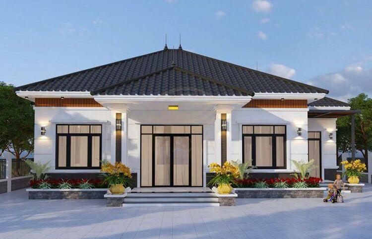 Mẫu nhà cấp 4 mái Nhật 4 phòng ngủ 400 triệu được nhiều gia đình yêu thích