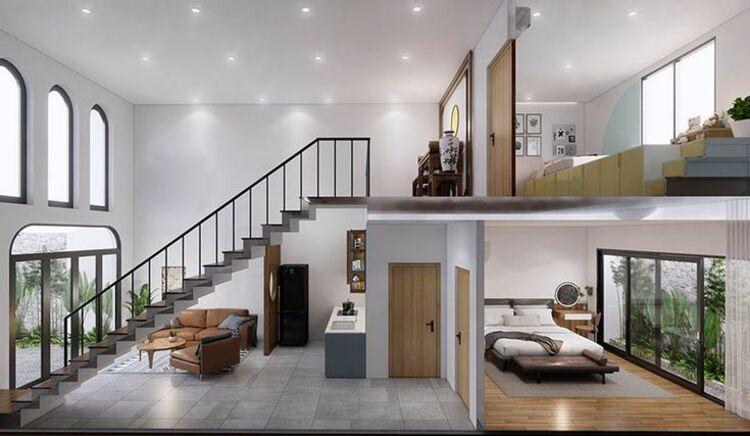 Nhà cấp 4 4 phòng ngủ 400 triệu có gác lửng hiện đại, tiện nghi