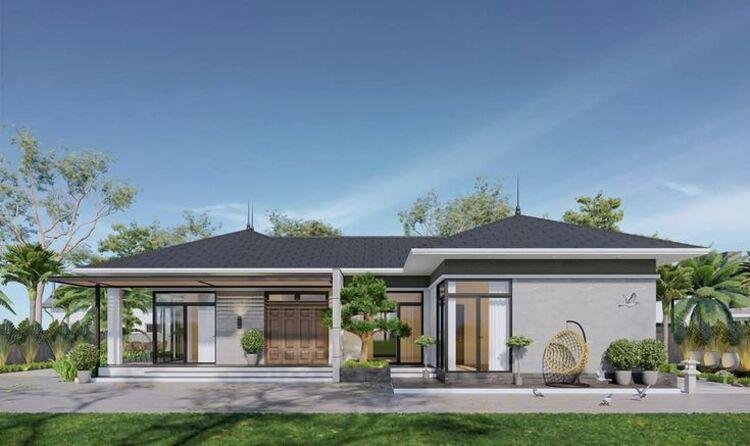 Mẫu nhà cấp 4 4 phòng ngủ 400 triệu 120m2 với thiết kế hài hòa với thiên nhiên