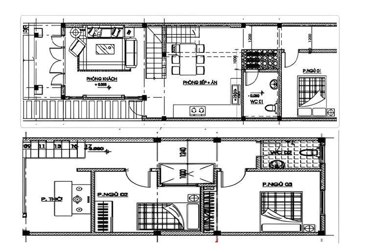 Bản vẽ nhà cấp 4 400 triệu có gác lửng sang trọng, hiện đại