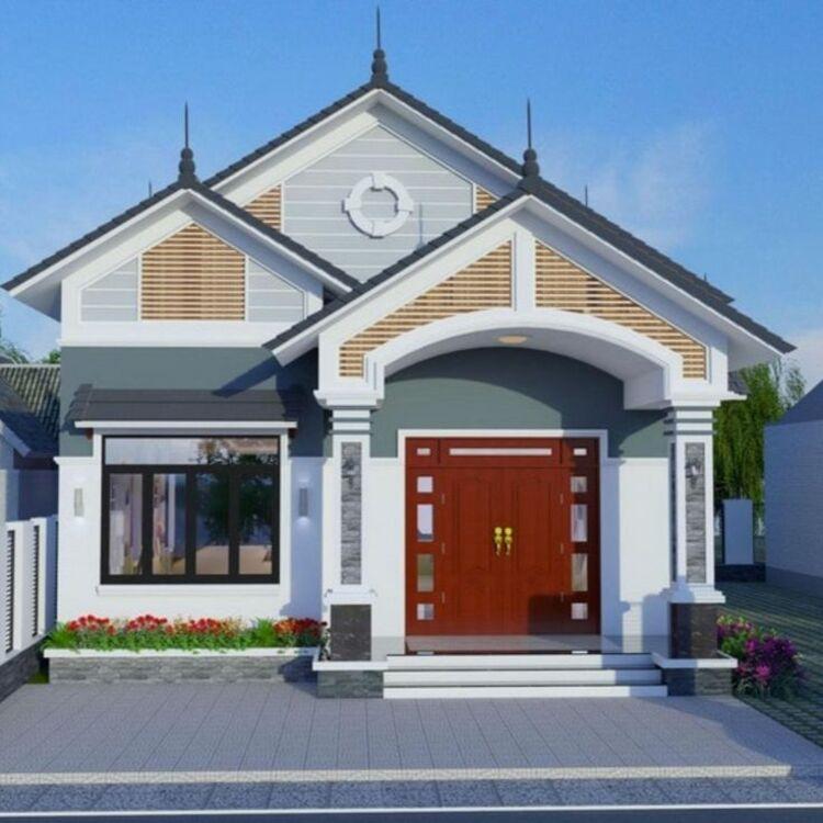 Mẫu nhà cấp 4 4 phòng ngủ 400 triệu mái Thái phù hợp với những quỹ đất hẹp