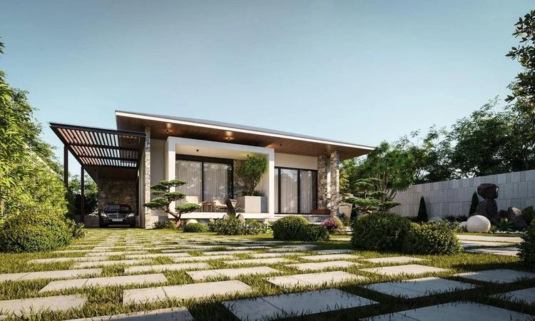 Nhà cấp 4 4 phòng ngủ 400 triệu giả biệt thự sang trọng mang vẻ đẹp sang trọng, đẳng cấp