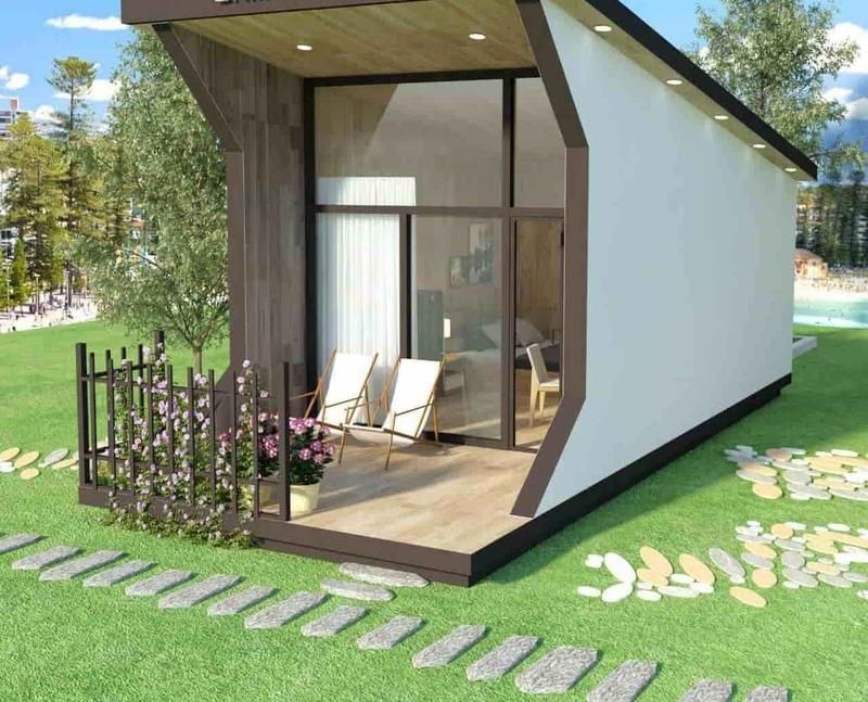 Nhà lắp ghép 2 phòng ngủ có thiết kế độc đáo, ấn tượng