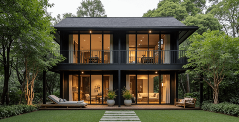 Mẫu nhà lắp ghép 2 tầng từ 200 triệu hiện đại, vững vàng