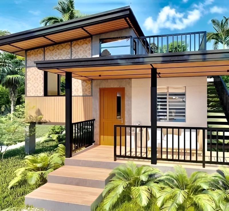 Mẫu nhà 2 tầng chữ L 100m2 300 triệu với thiết kế thông minh và tiết kiệm 
