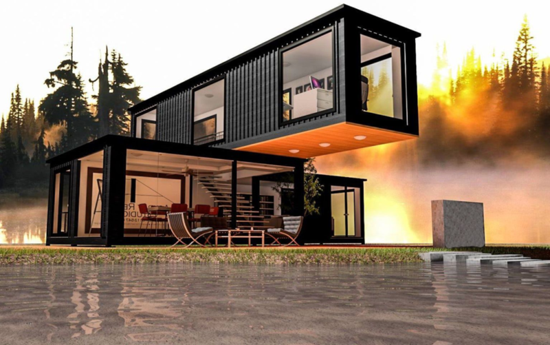 Mẫu nhà lắp ghép 2 tầng 300 triệu với thiết kế độc đáo, tiện nghi và hiện đại