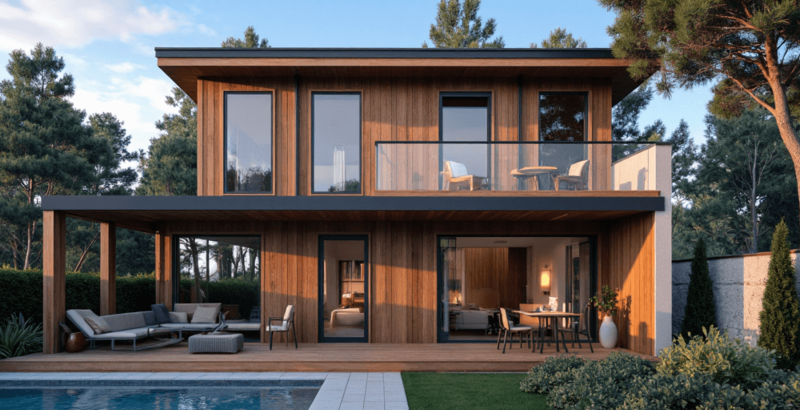 Mẫu nhà lắp ghép 2 tầng 3 phòng ngủ 300 triệu hiện đại, tiết kiệm chi phí