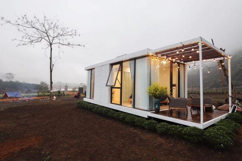 Nhà lắp ghép 500 triệu cổ điển mang vẻ đẹp sang trọng với những đường nét mềm mại và tinh tế