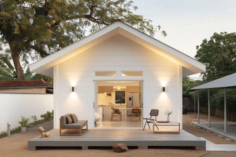 Mẫu nhà lắp ghép 500 triệu 1 tầng đơn giản phù hợp cho cả vùng nông thôn lẫn thành thị