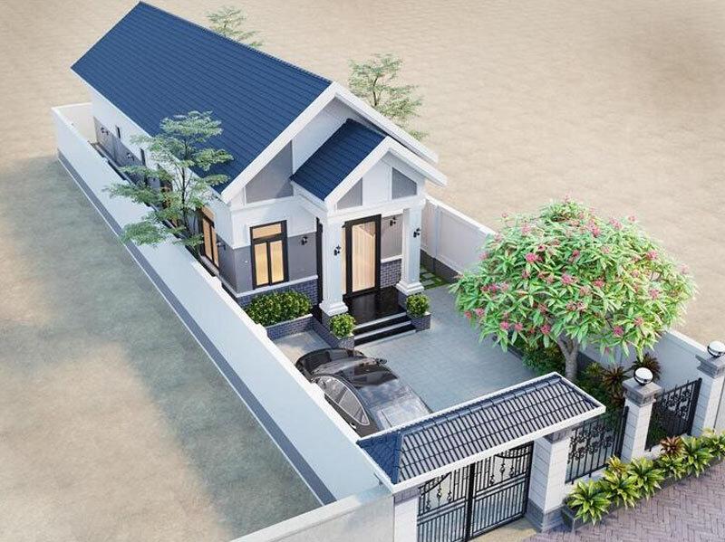 Mẫu nhà ống cấp 4 đẹp mái Thái tiện nghi, đầy đủ công năng