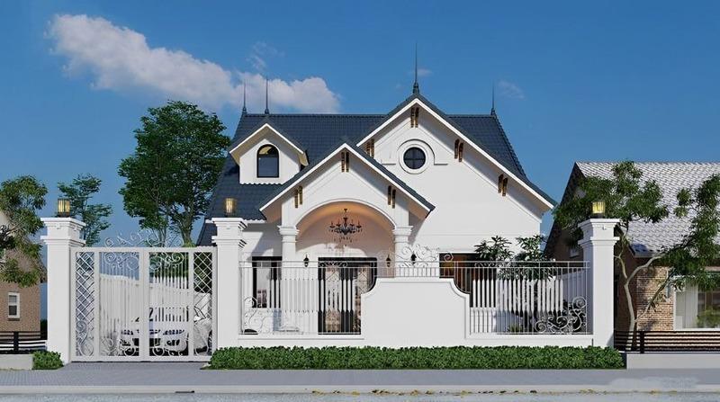 Mẫu nhà ống cấp 4 kiểu biệt thự sang trọng, tinh tế và hiện đại