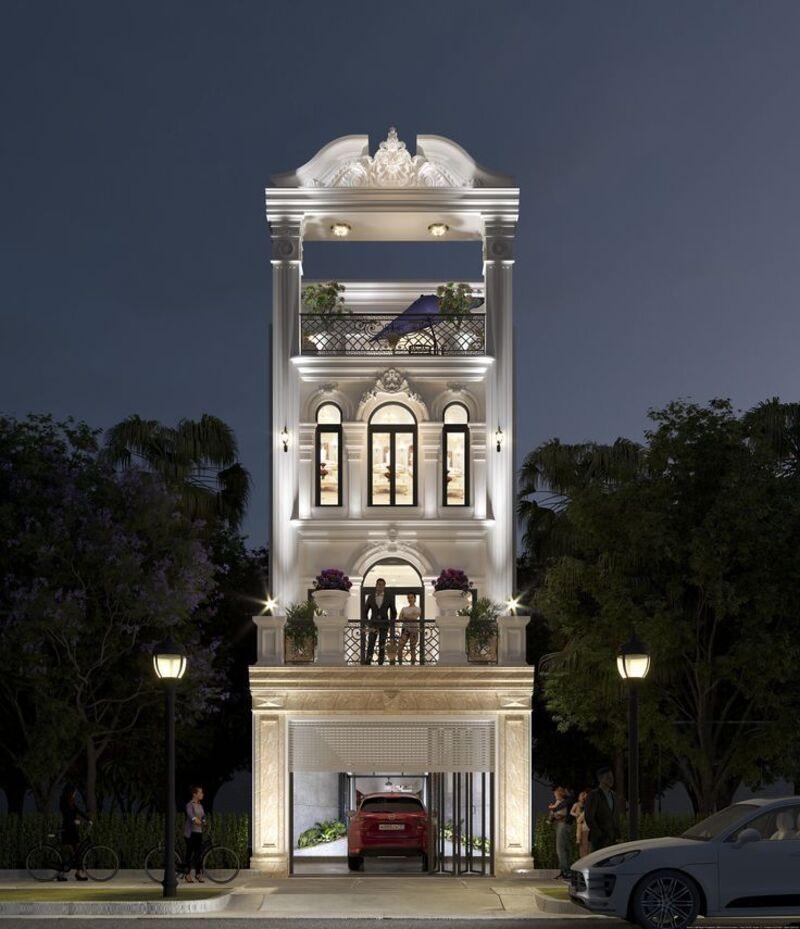 Nhà ống tân cổ điển 3 tầng mang đến tính thẩm mỹ vượt thời gian