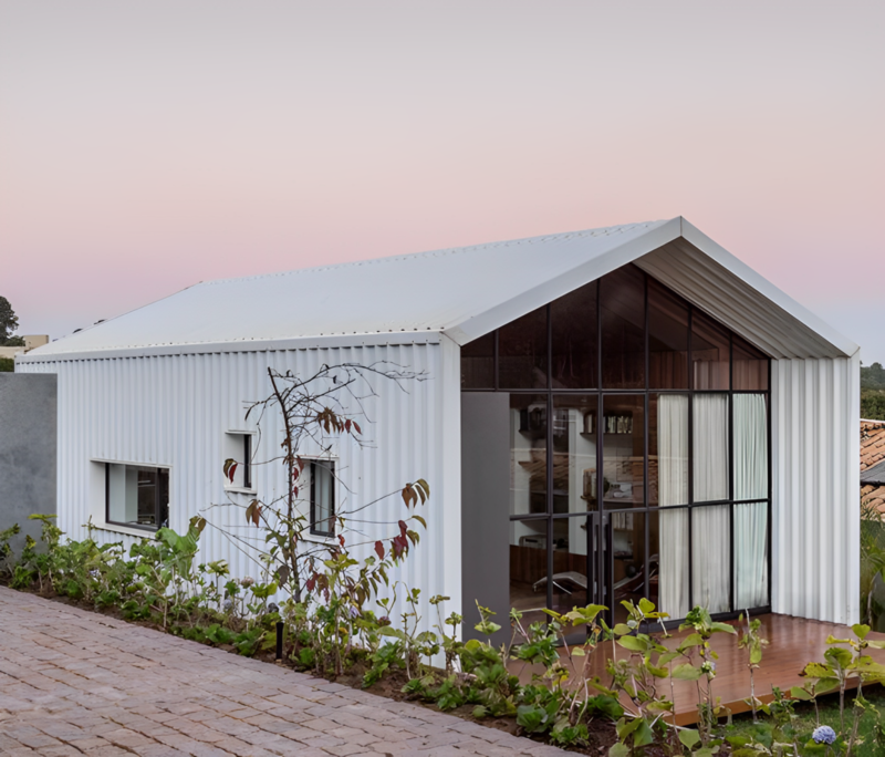 Nhà tiền chế mái tôn đơn giản mà đẹp, tiết kiệm chi phí