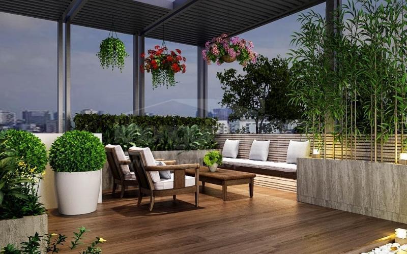 Mẫu nhà tiền chế 2 phòng ngủ có sân thượng rộng rãi, thông thoáng