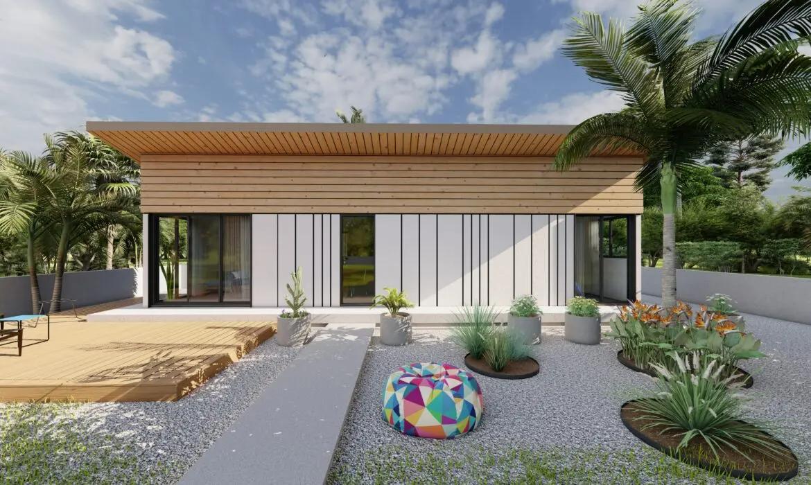 Mẫu nhà lắp ghép 2 phòng ngủ hiện đại, tiện nghi rộng rãi