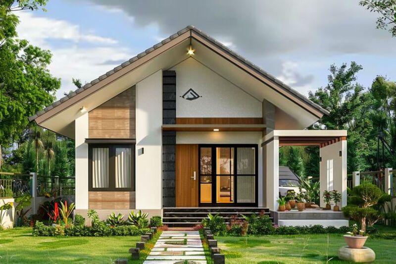 Mẫu nhà ống 1 tầng nông thôn tiền chế tiết kiệm chi phí, đảm bảo công năng