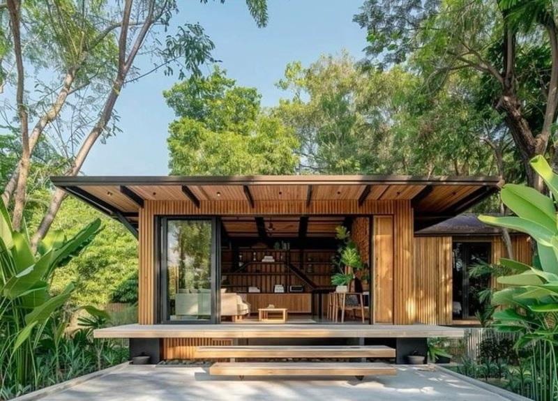 Mẫu nhà tiền chế cấp 4 khung thép mang lại sự vững chắc và bền bỉ