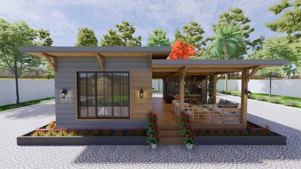 Mẫu xây nhà tiền chế cấp 4 đơn giản, đẹp, thi công nhanh chóng