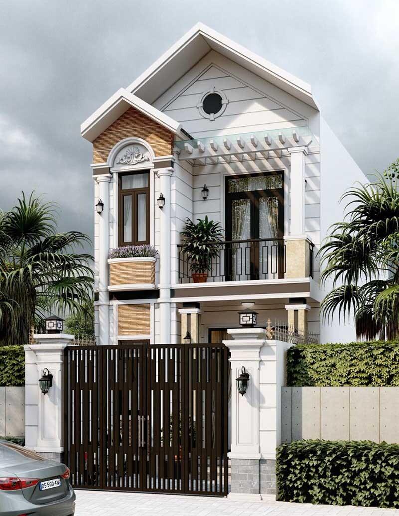 Mẫu nhà 1 trệt 1 lầu dưới 1 tỷ sang trọng, gần gũi với thiên nhiên