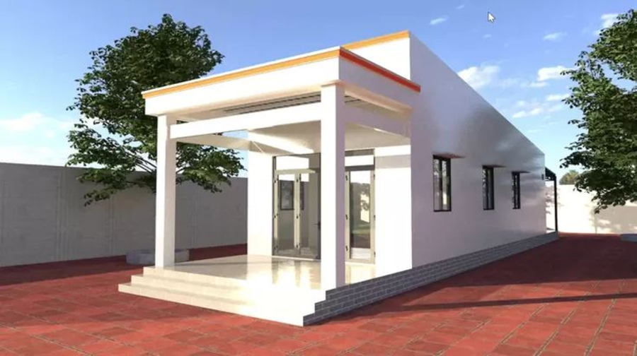 Mẫu nhà cấp 4 đẹp giá rẻ 100 triệu kiểu nhà ống