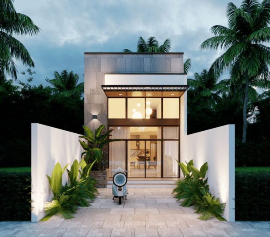 Thiết kế mặt tiền nhà ống đẹp, hiện đại, đầy đủ tiện nghi