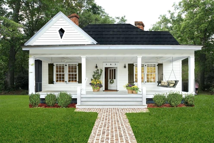 Mẫu nhà cấp 4 đẹp giá rẻ 100 triệu phong cách Châu Âu sang trọng, tinh tế