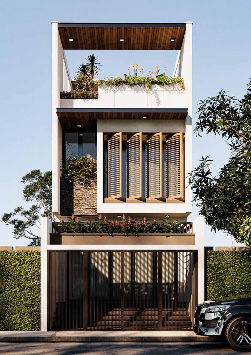 Mẫu nhà 2 tầng 4 phòng ngủ dưới 1 tỷ kiểu 1 trệt 1 lầu hiện đại, tiết kiệm chi phí