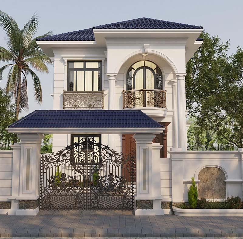 Mẫu nhà 2 tầng 4 phòng ngủ dưới 1 tỷ chữ L giúp tối ưu diện tích đất