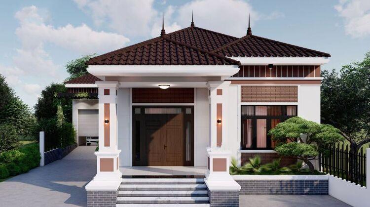 Mẫu nhà cấp 4 chữ L mái Nhật đẹp, tối giản và cuốn hút