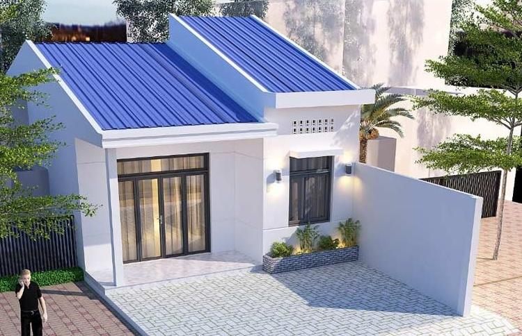 Mẫu nhà cấp 4 đẹp 5x20 mái tôn đẹp, thi công nhanh chóng, tối ưu ngân sách