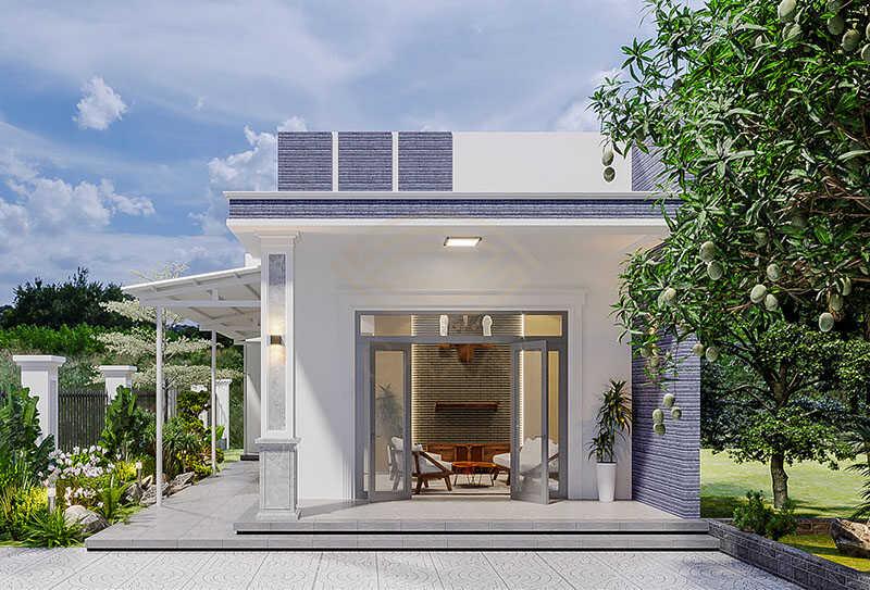 Mẫu nhà cấp 4 giá 500 triệu có sân thượng rộng rãi, tiện nghi