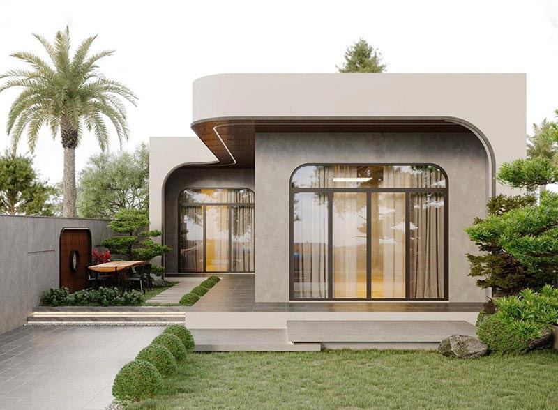 Mẫu nhà ống 1 tầng nông thôn đẹp, hiện đại, giá rẻ