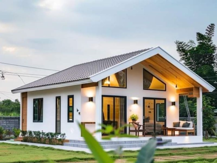 Mẫu nhà lắp ghép 200 triệu 1 tầng với thiết kế tân cổ điển