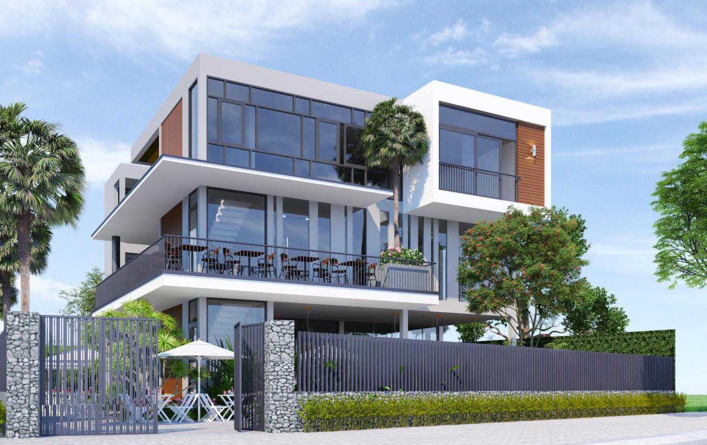 Mẫu nhà lắp ghép 3 tầng hiện đại, sang trọng, rộng lớn