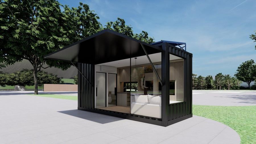 Mẫu nhà lắp ghép kiểu container nhỏ gọn, tối ưu không gian sống thông minh