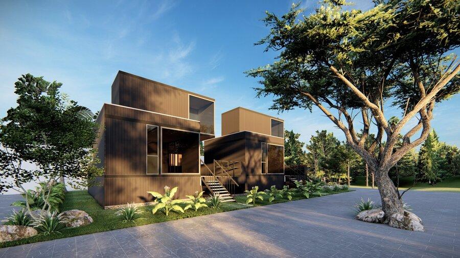 Mẫu nhà lắp ghép dân dụng hiện đại, phù hợp với xu hướng sống tối giản