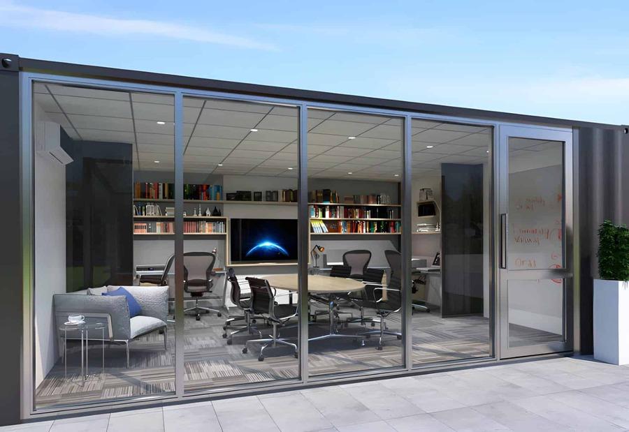 Mẫu nhà lắp ghép văn phòng thông minh, đáp ứng xu hướng thiết kế hiện đại