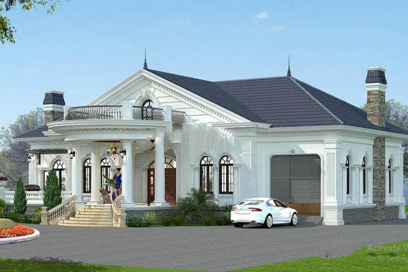 Nhà mái Nhật 1 tầng 150m2 phù hợp với những gia đình có đông thành viên