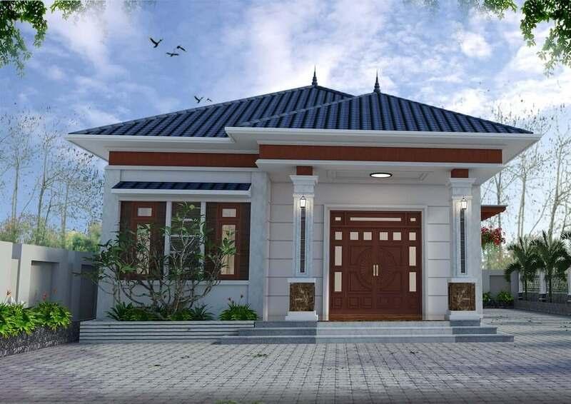 Mẫu nhà cấp 4 mái Nhật 4 phòng ngủ đang thịnh hành hiện nay