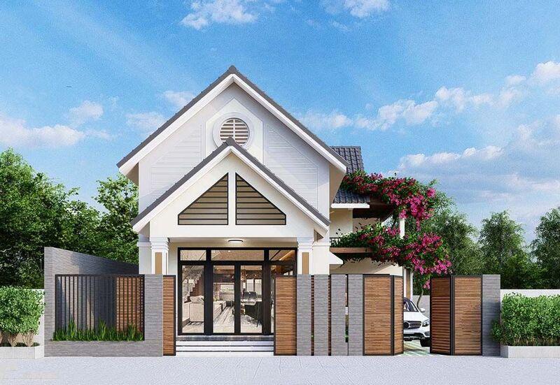 Mẫu nhà mái Thái có gác lửng đẹp, tiết kiệm chi phí