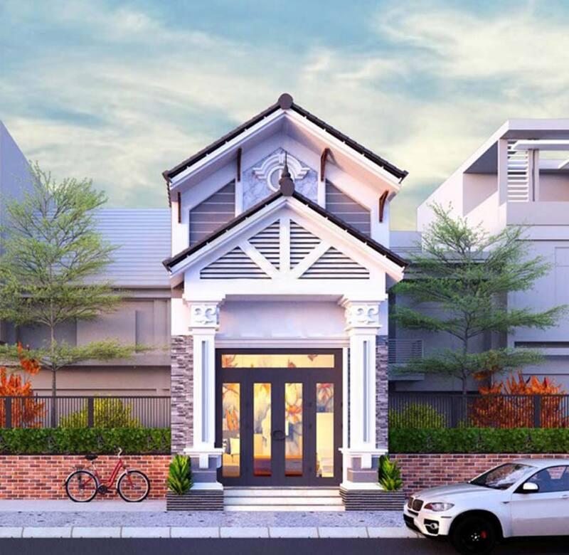 Mẫu nhà gác lửng 2 phòng ngủ thiết kế mái Thái hiện đại, tối ưu không gian sống